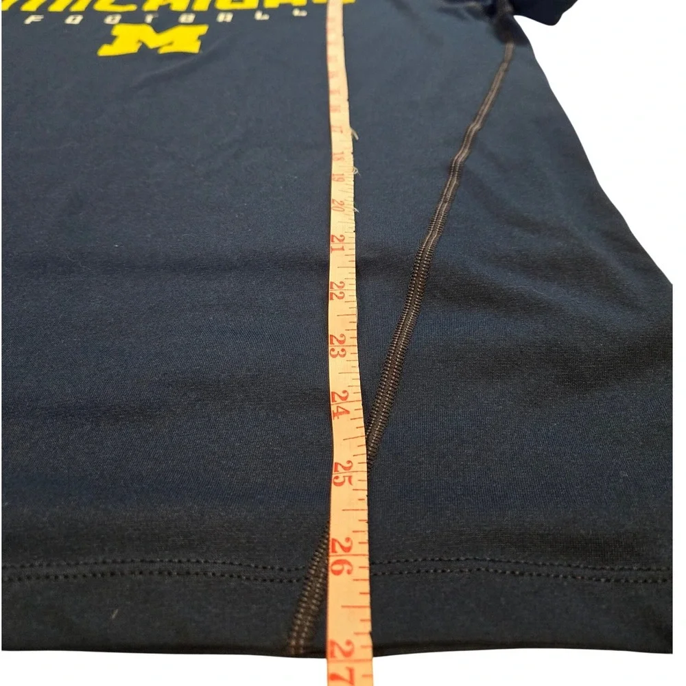 Adidas Michigan Wolverines Football Long Sleeve T Shirt Men's Large Navy Yellow - Picture 4 of 5